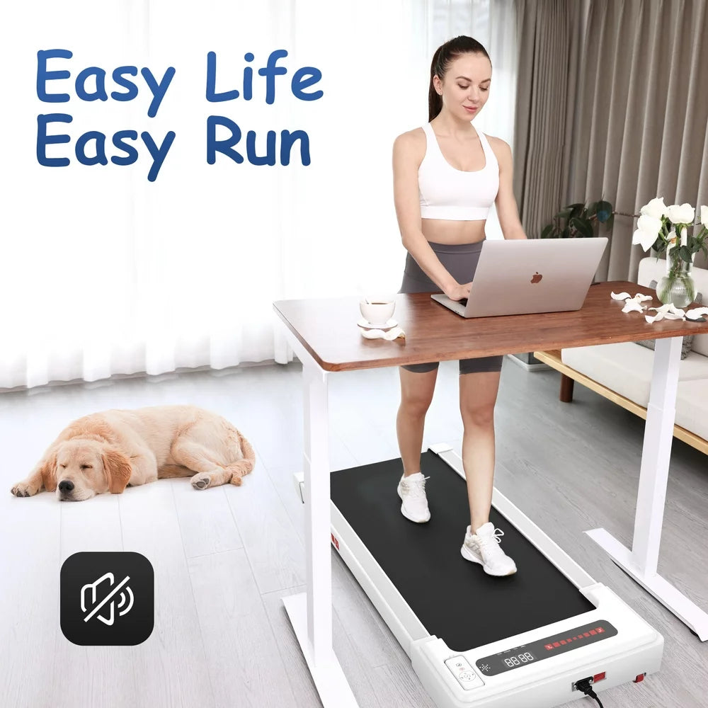 Walking Pad Treadmill under Desk, Black 2.25HP Portable Mini Treadmill W/ Remote Control