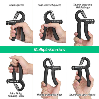 Grip Strength Trainer, Hand Grip Strengthener, Adjustable Resistance 22-132Lbs (10-60Kg), Non-Slip Gripper, Perfect for Musicians Athletes and Hand Injury Recovery